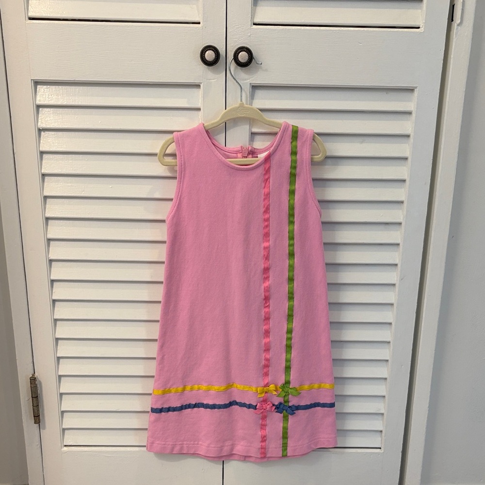 Florence Eiseman Pink Dress with Multicolor Stripes